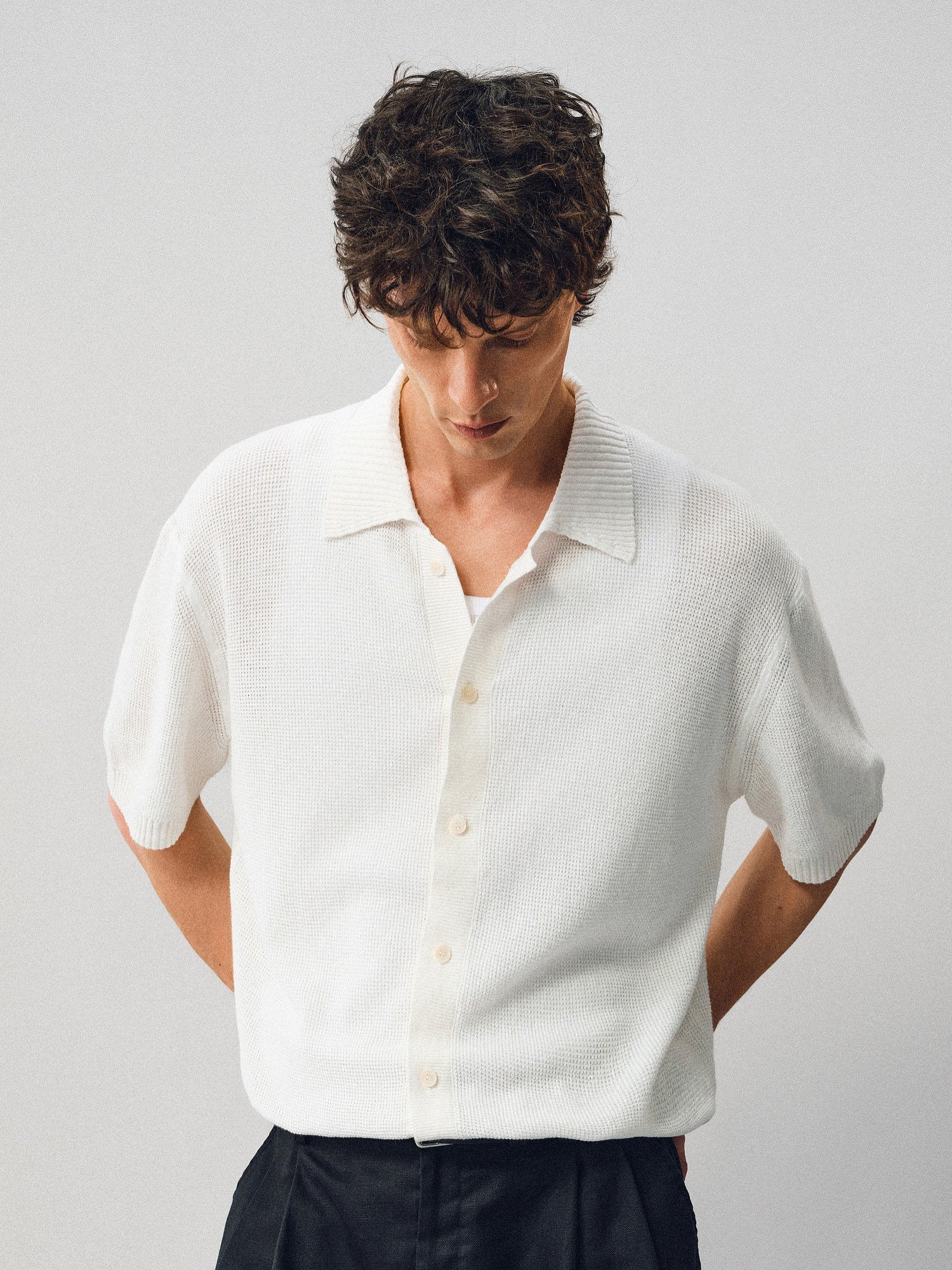 Textured Linen-Cotton Shirt - Somnad