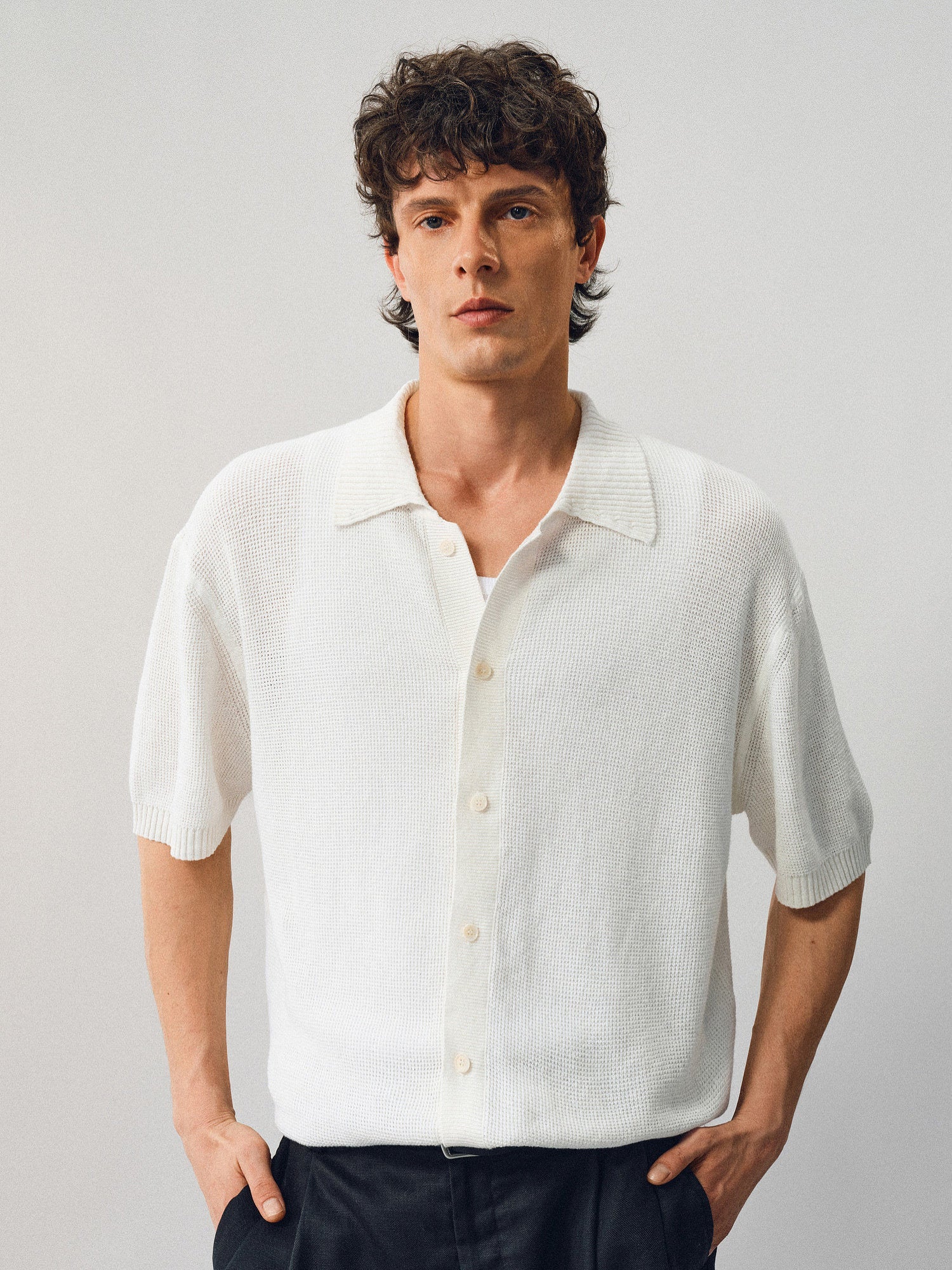 Textured Linen-Cotton Shirt - Somnad