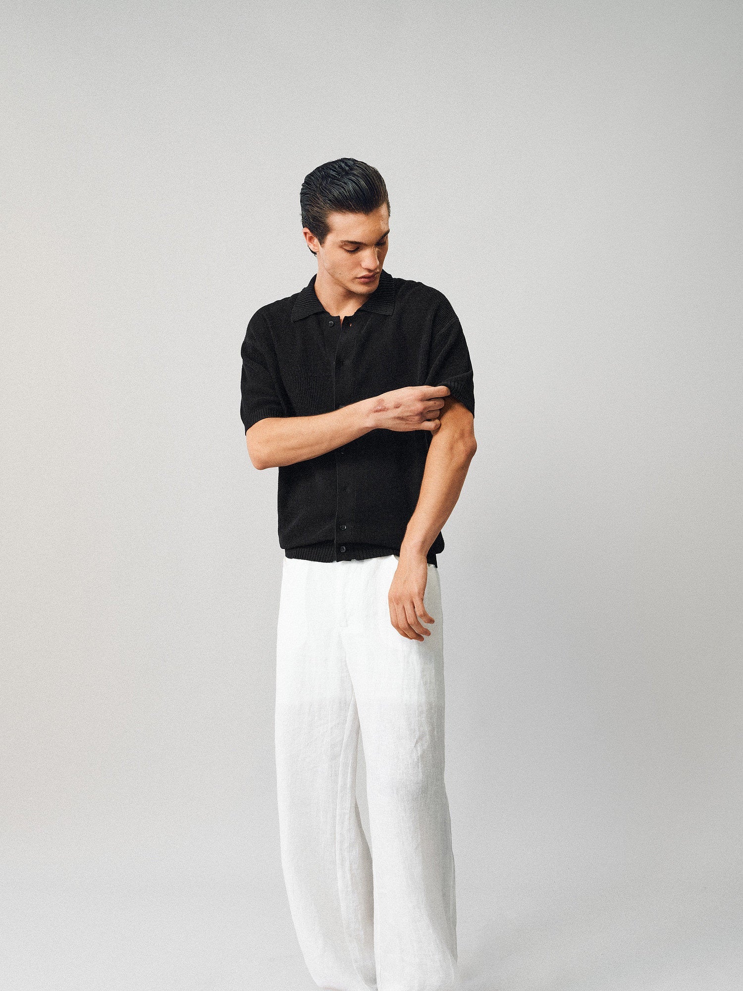 Textured Linen-Cotton Shirt - Somnad