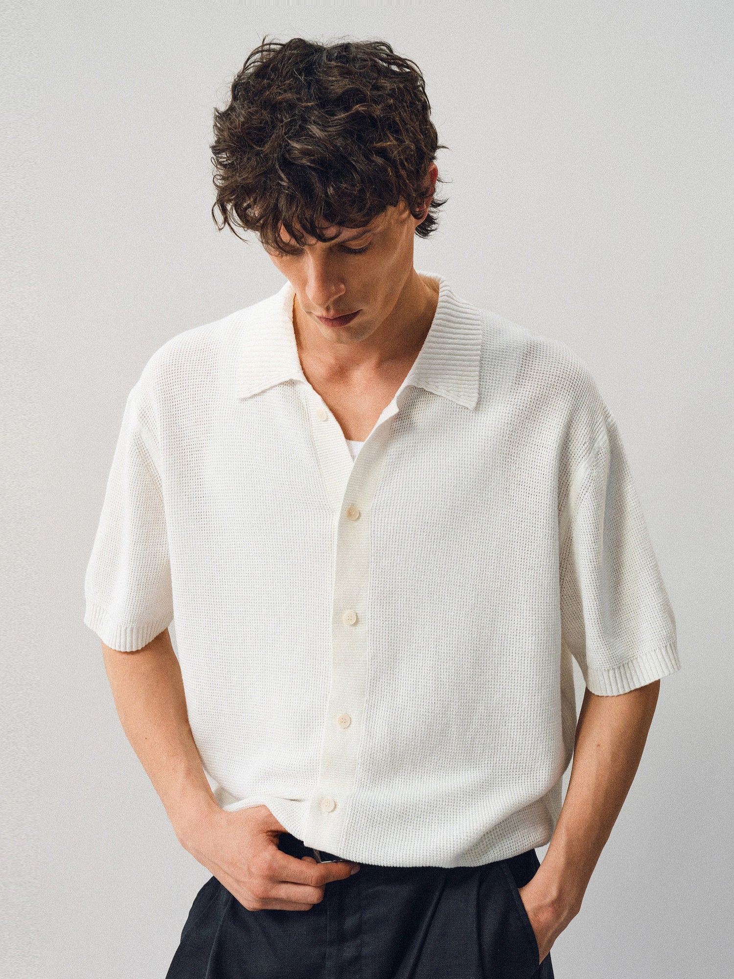 Textured Linen-Cotton Shirt - Somnad