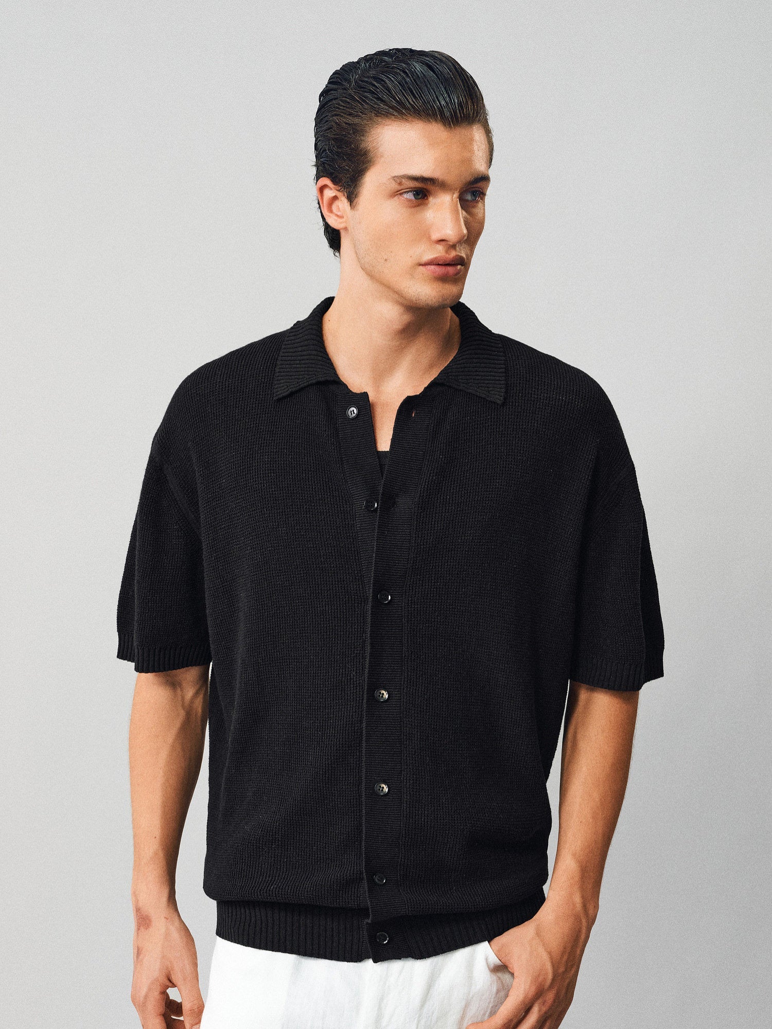 Textured Linen-Cotton Shirt - Somnad