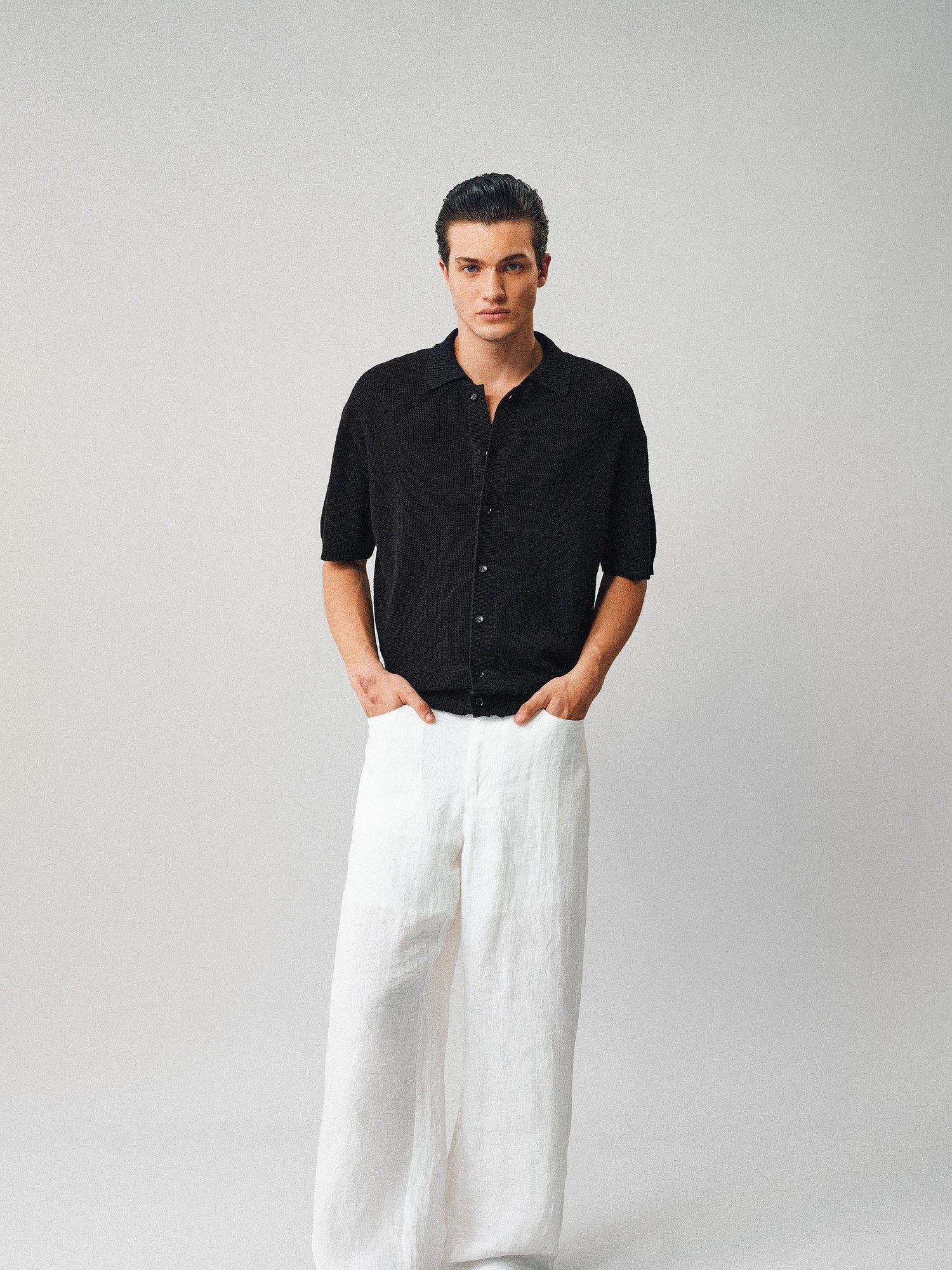 Textured Linen-Cotton Shirt - Somnad