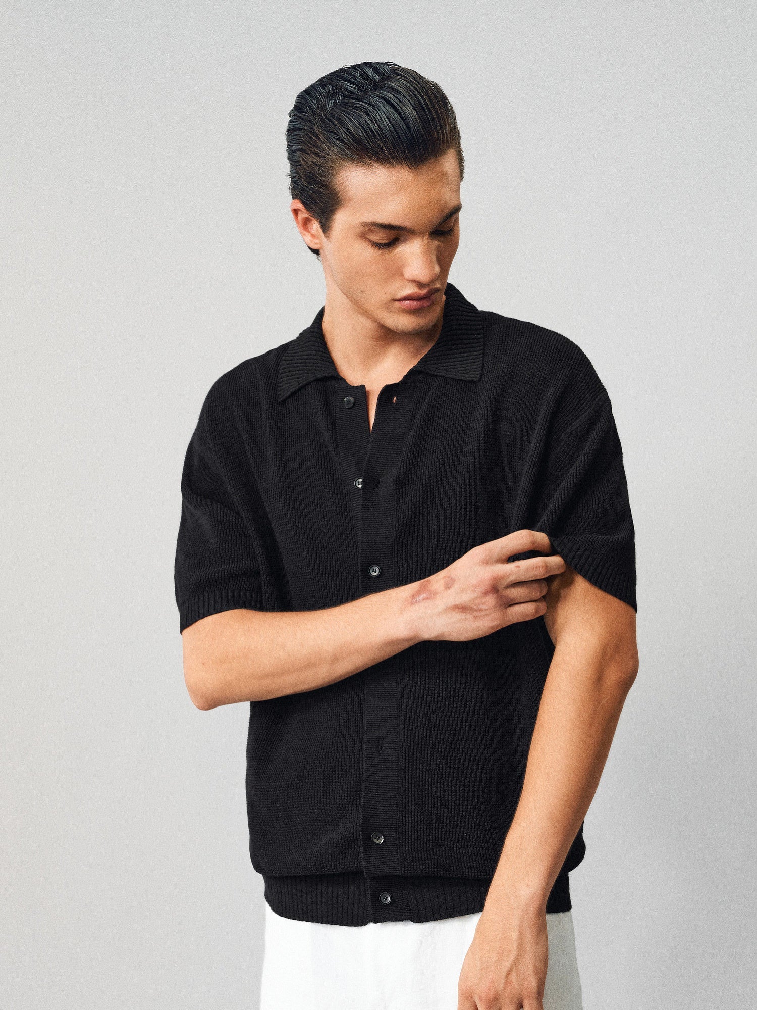 Textured Linen-Cotton Shirt - Somnad