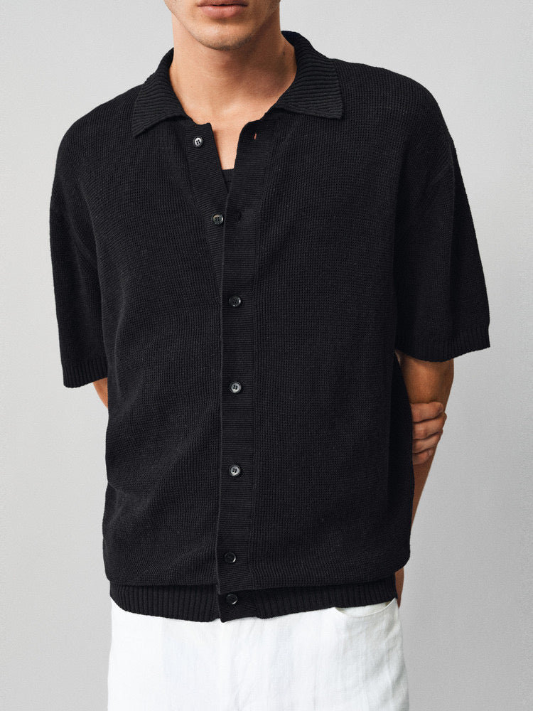 Textured Linen-Cotton Shirt - Somnad