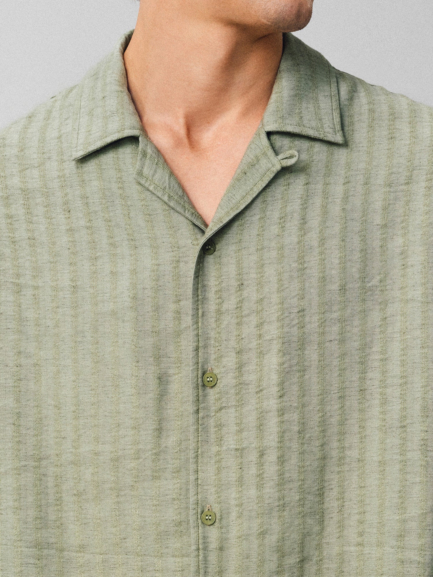 The Textured Stripe Camp Shirt - Somnad