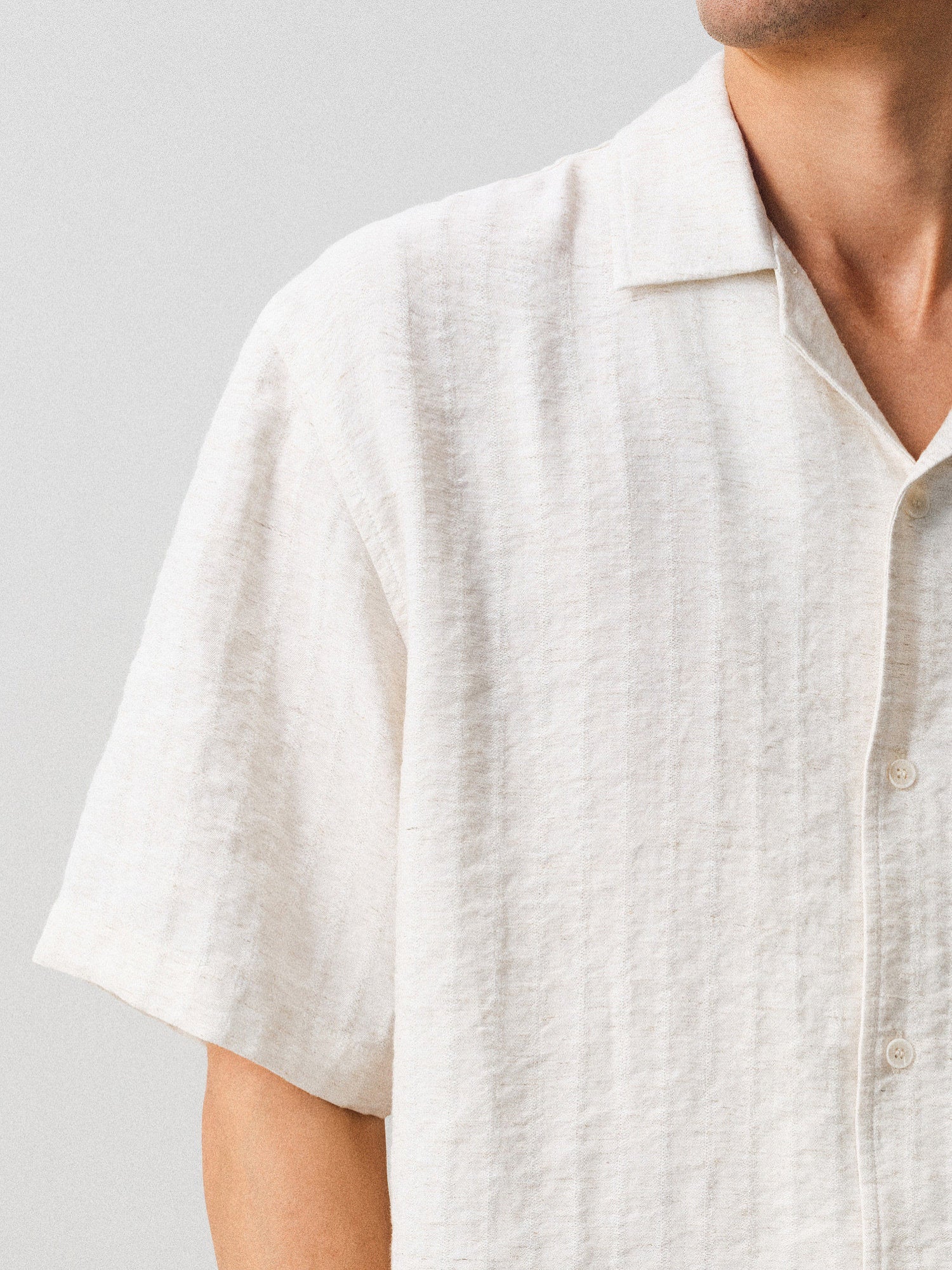 The Textured Stripe Camp Shirt - Somnad
