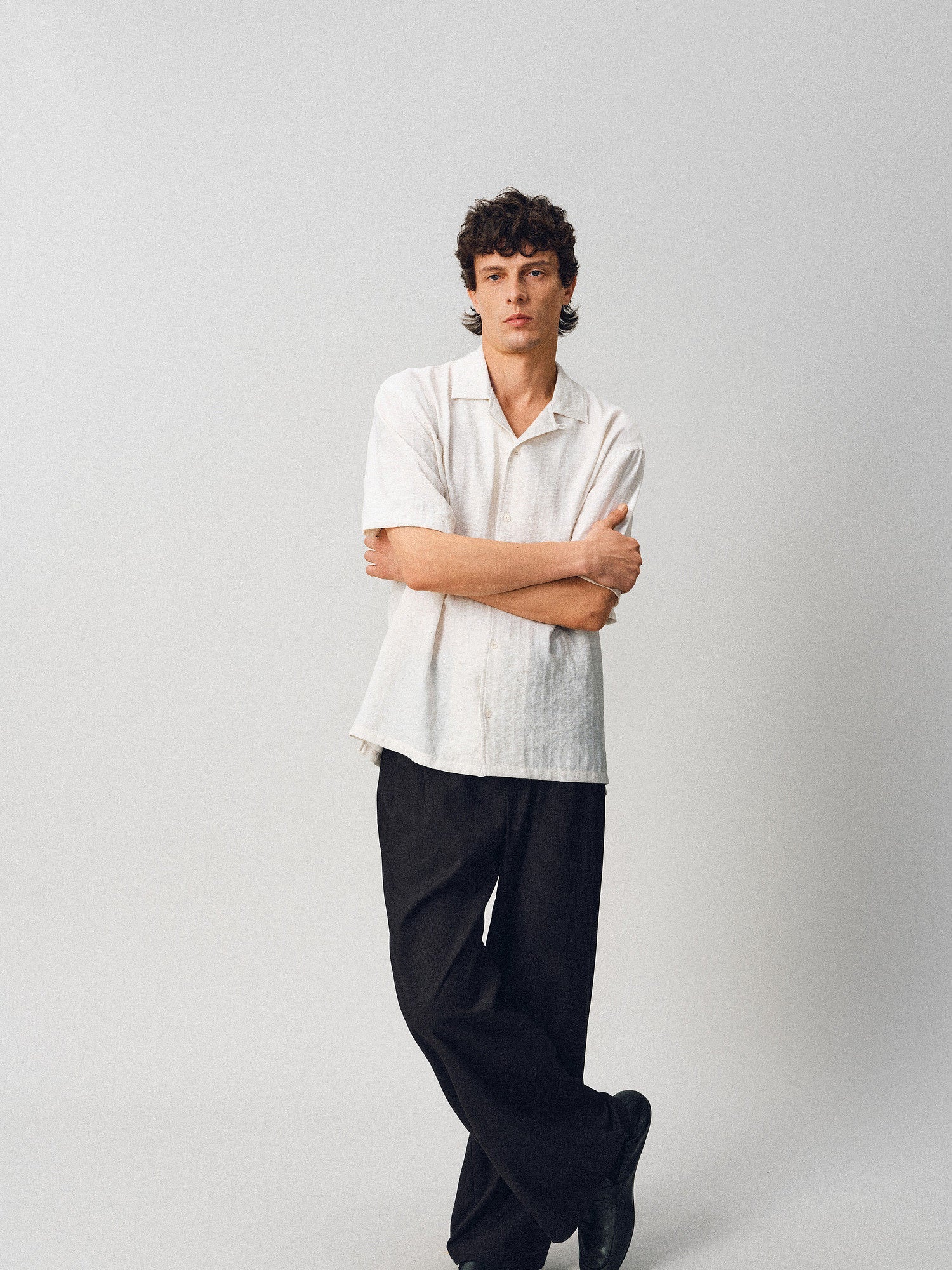 The Textured Stripe Camp Shirt - Somnad