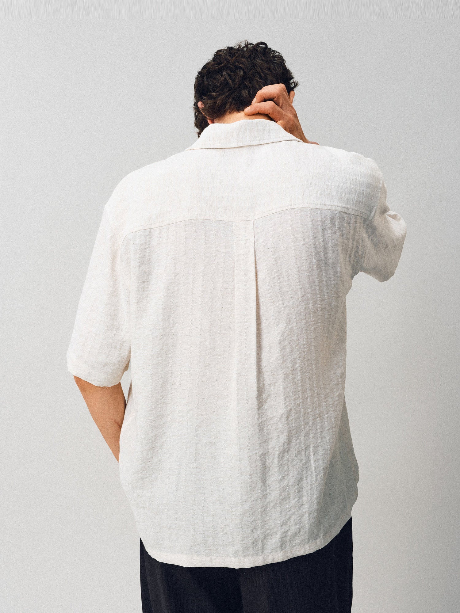 The Textured Stripe Camp Shirt - Somnad