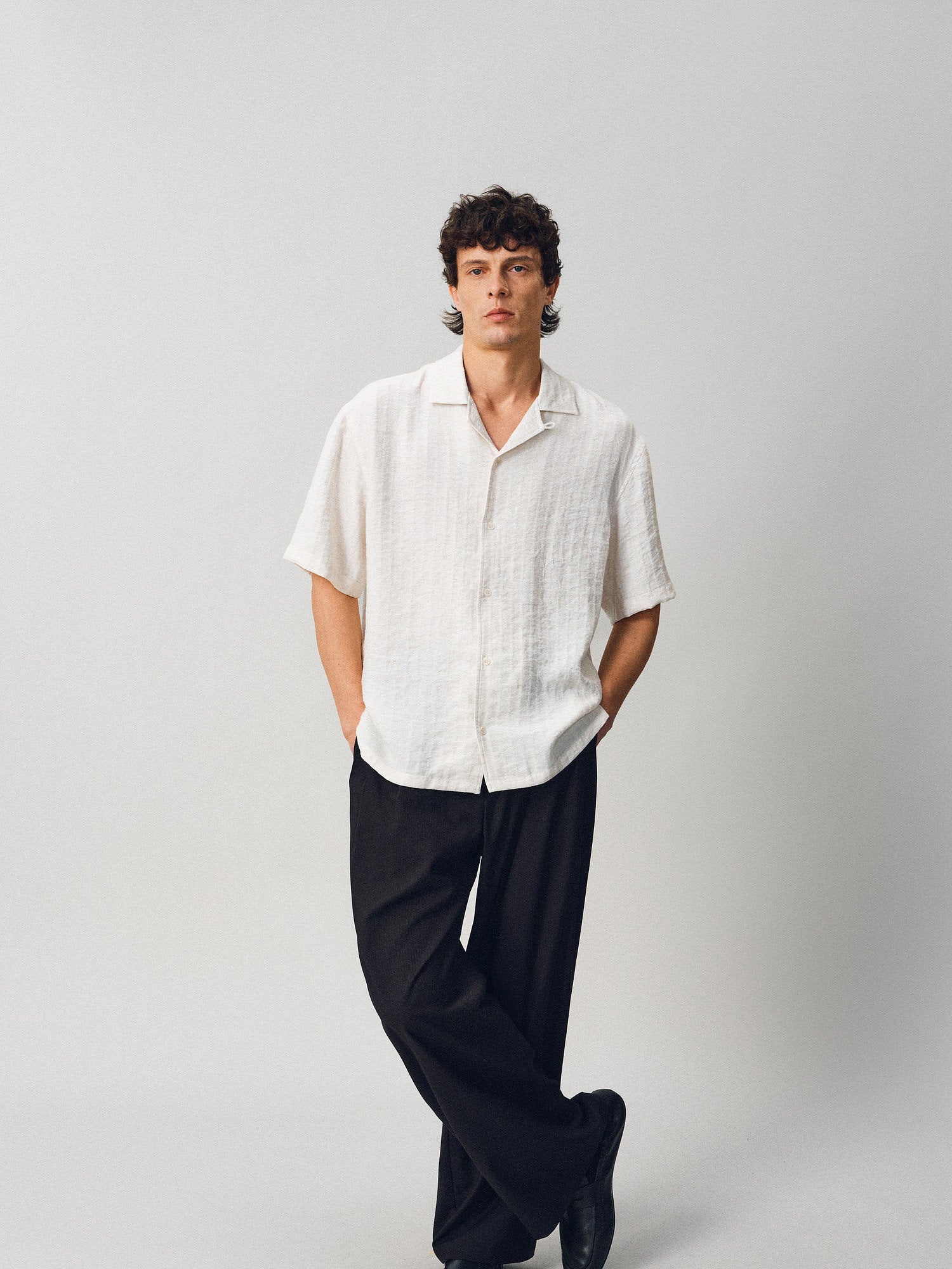 The Textured Stripe Camp Shirt - Somnad