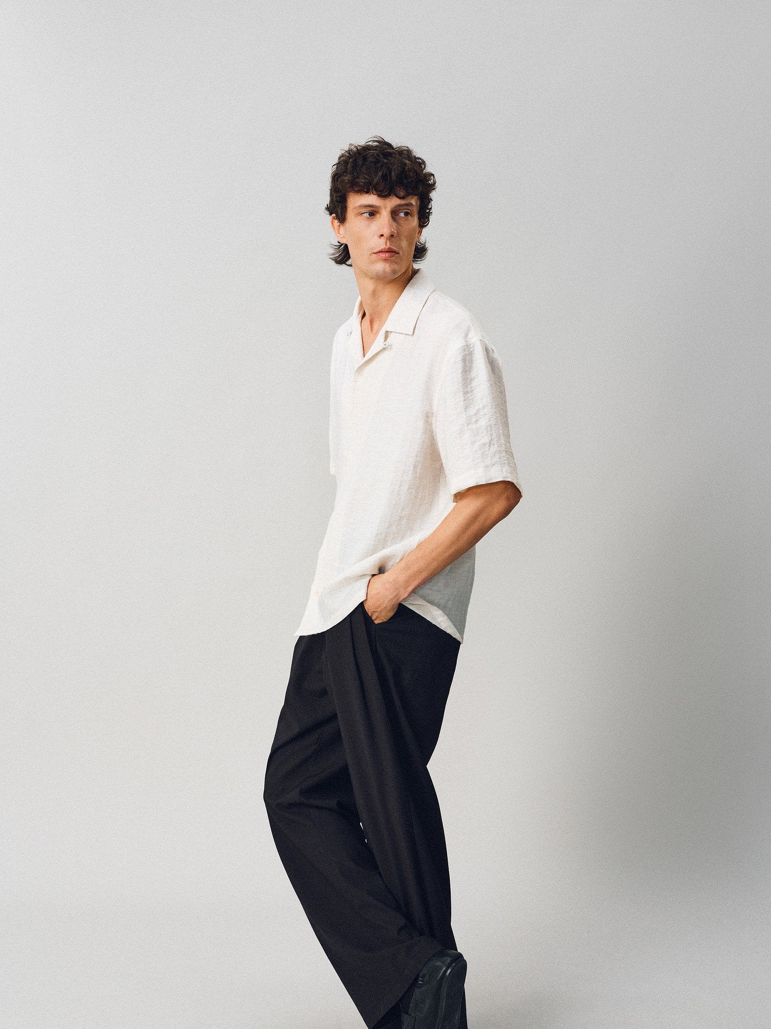The Textured Stripe Camp Shirt - Somnad