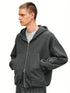 Waffle-Knit Zip-Up Hoodie - Somnad